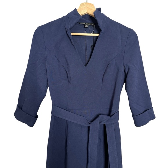 BLACK HALO Madeline Sheath Dress Pacific Blue Size 0 NEW - Picture 12 of 14